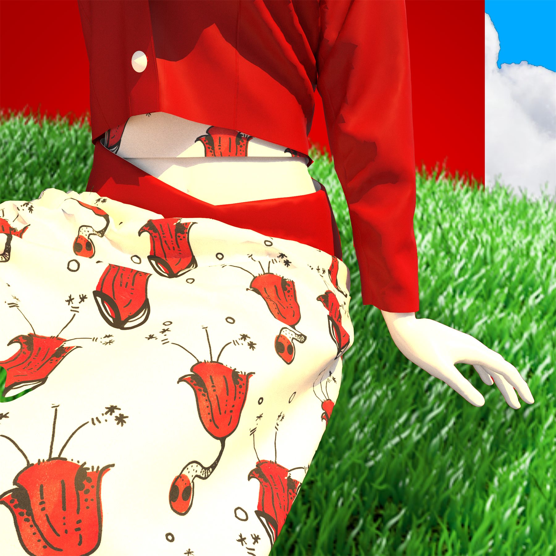 Look one fabric drape