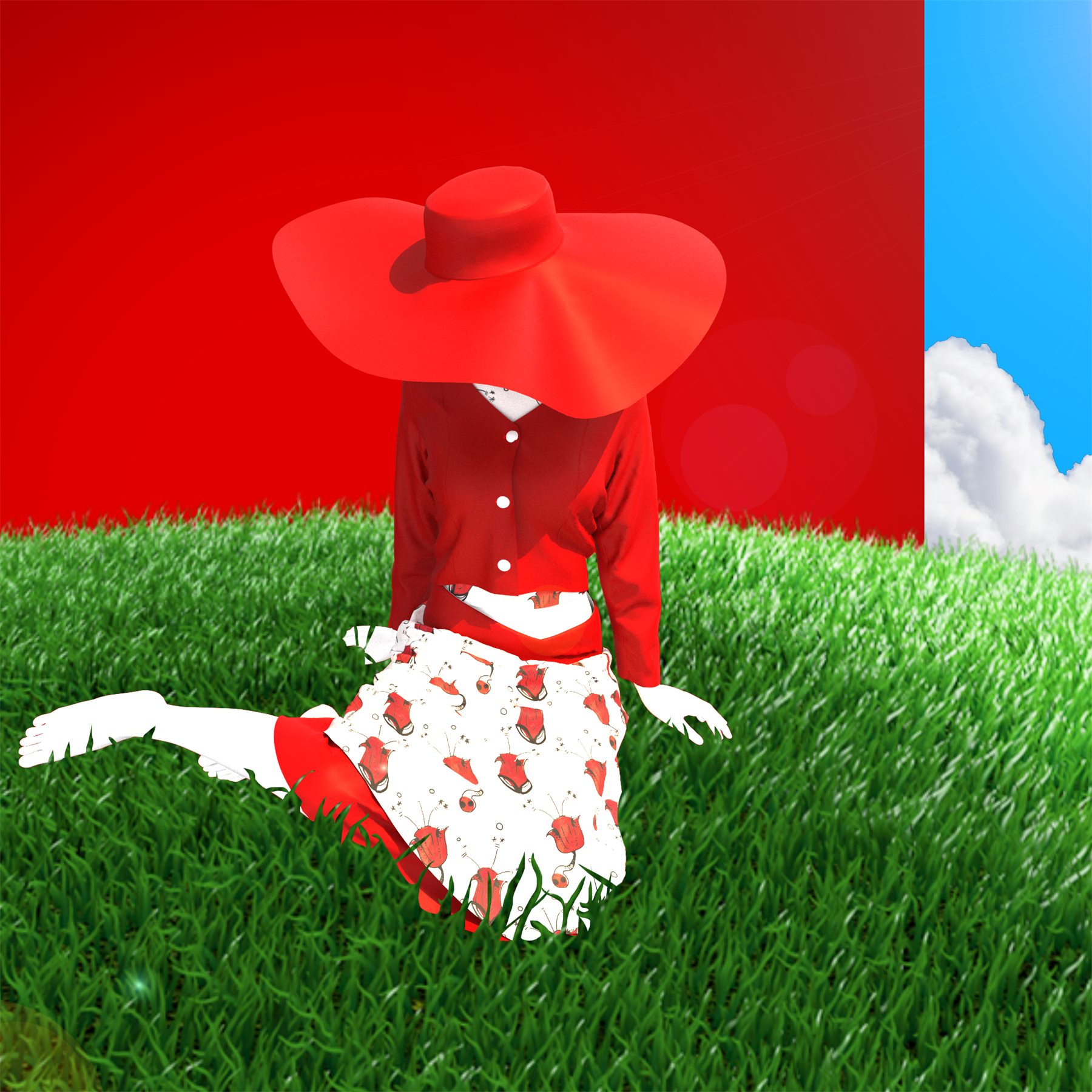 Look one sitting in grass