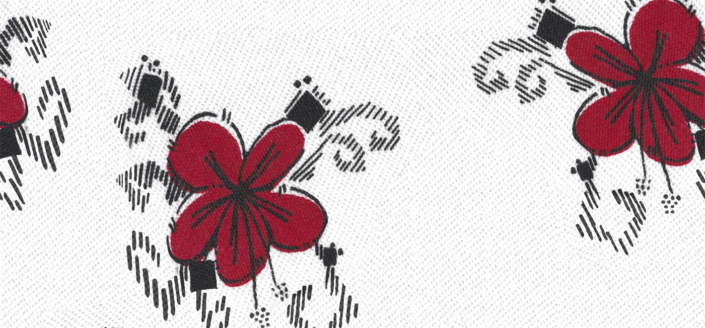 Floral textile repeat one