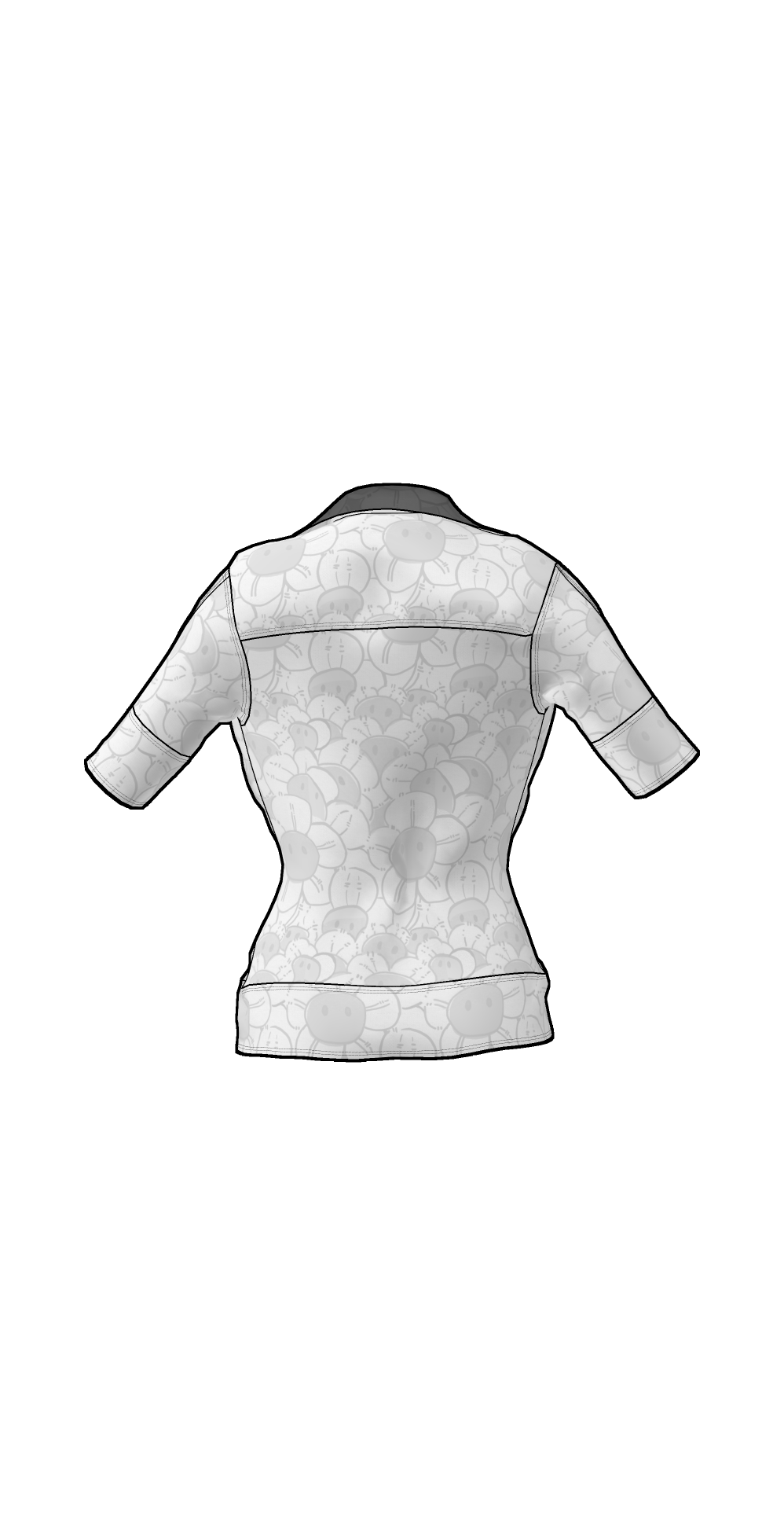 Button down back flat