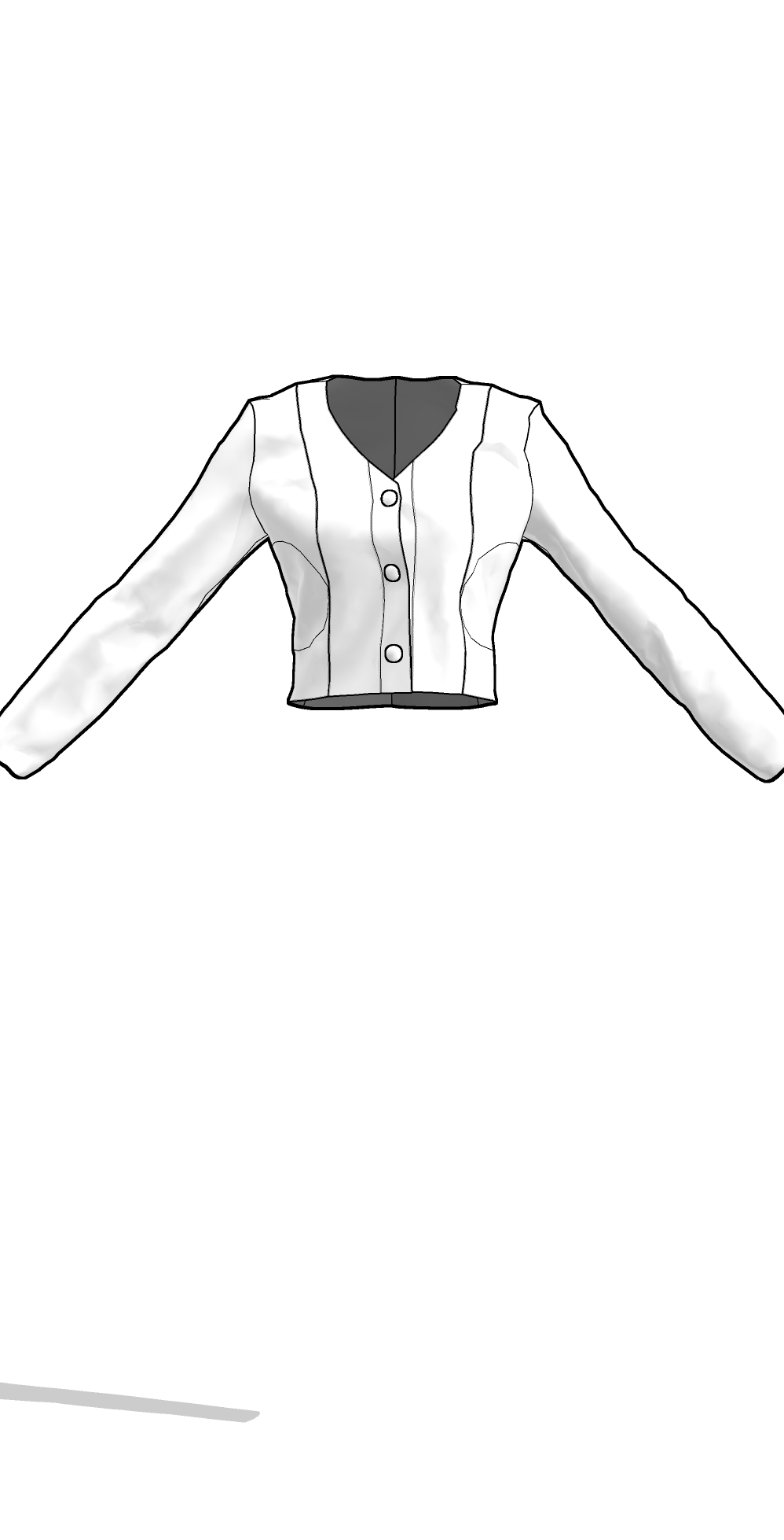 Cardigan front flat