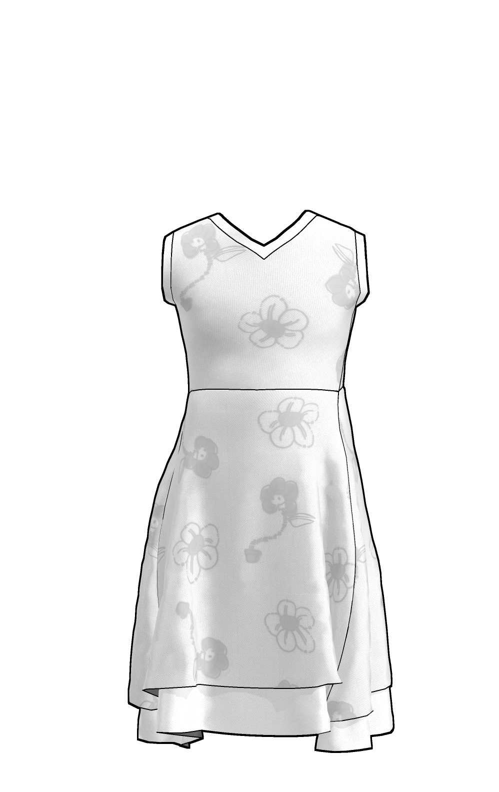 Girls dress front flat