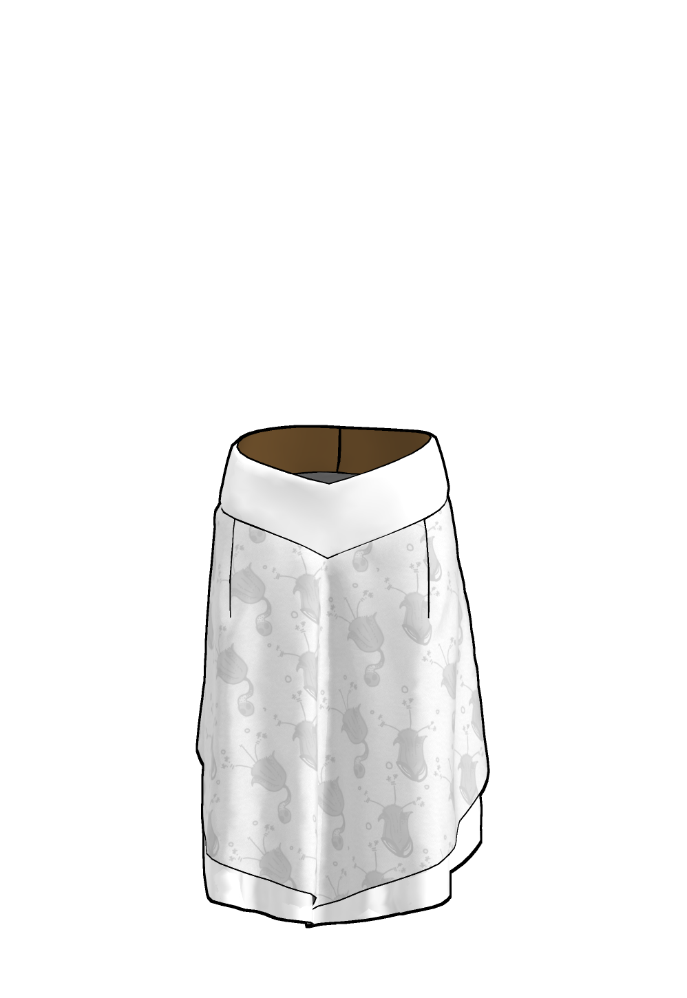 Tulip skirt front flat